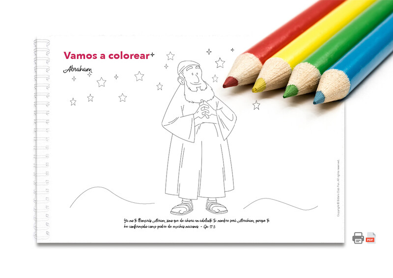 abraham 3d vamos a colorear