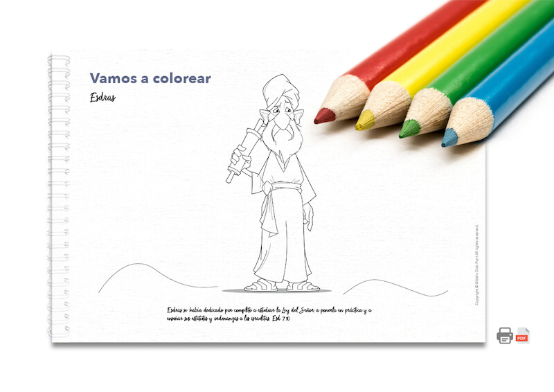 esdras 3d vamos a colorear