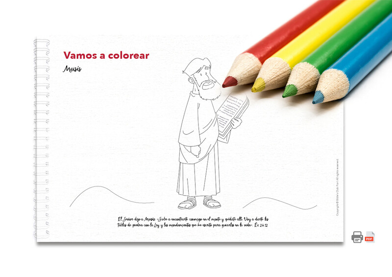 moises 3d vamos a colorear