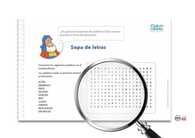 noe 3d sopa de letras